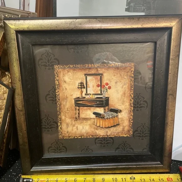 Framed Art Decor Zebra Vanity Set - Picture 3 of 4